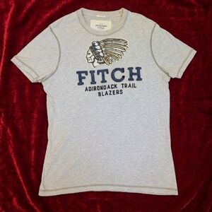 Vintage Abercrombie & Fitch Gray Graphic Tee Muscle Fit